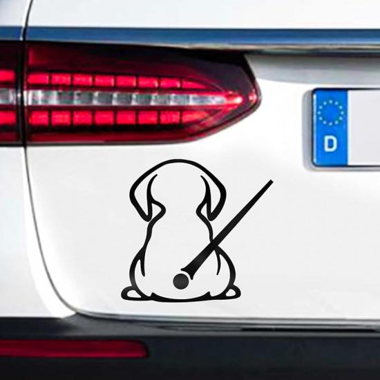 Dog Wiper Sticker for Cars, Waterproof Vinyl Cute Dog Waving Tail Rear Window Windshield Sticker Decal, Funny Lovely Animal Rear Wiper Decoration