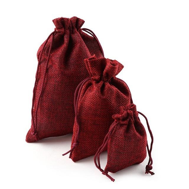 New Bundle Burlap Bag Jewelry Linen Bag Sachet Empty Bag Christmas Gift Drawstring Cotton And Linen Bag