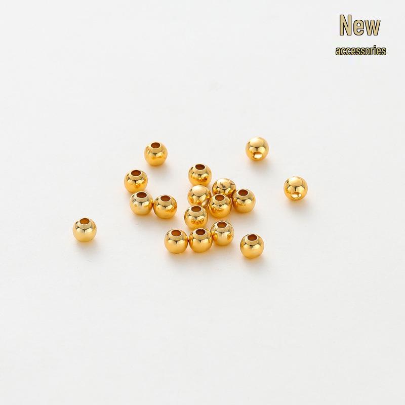 18k Gold-Plated Pure Copper Beads for DIY Jewelry: Bracelet & Necklace Accessories