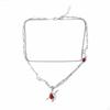 Gothic Crow Pendant Jewelry Black Deep Red Gem Pin for Cosplayers, Fans, Costume