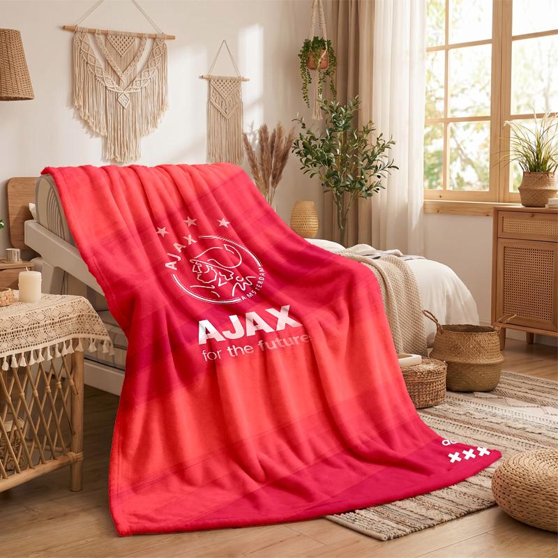 Ajax Amsterdam Print Flannel Blanket Soft Warm Sofa Bed Throw Blanket For Home Office Bedroom