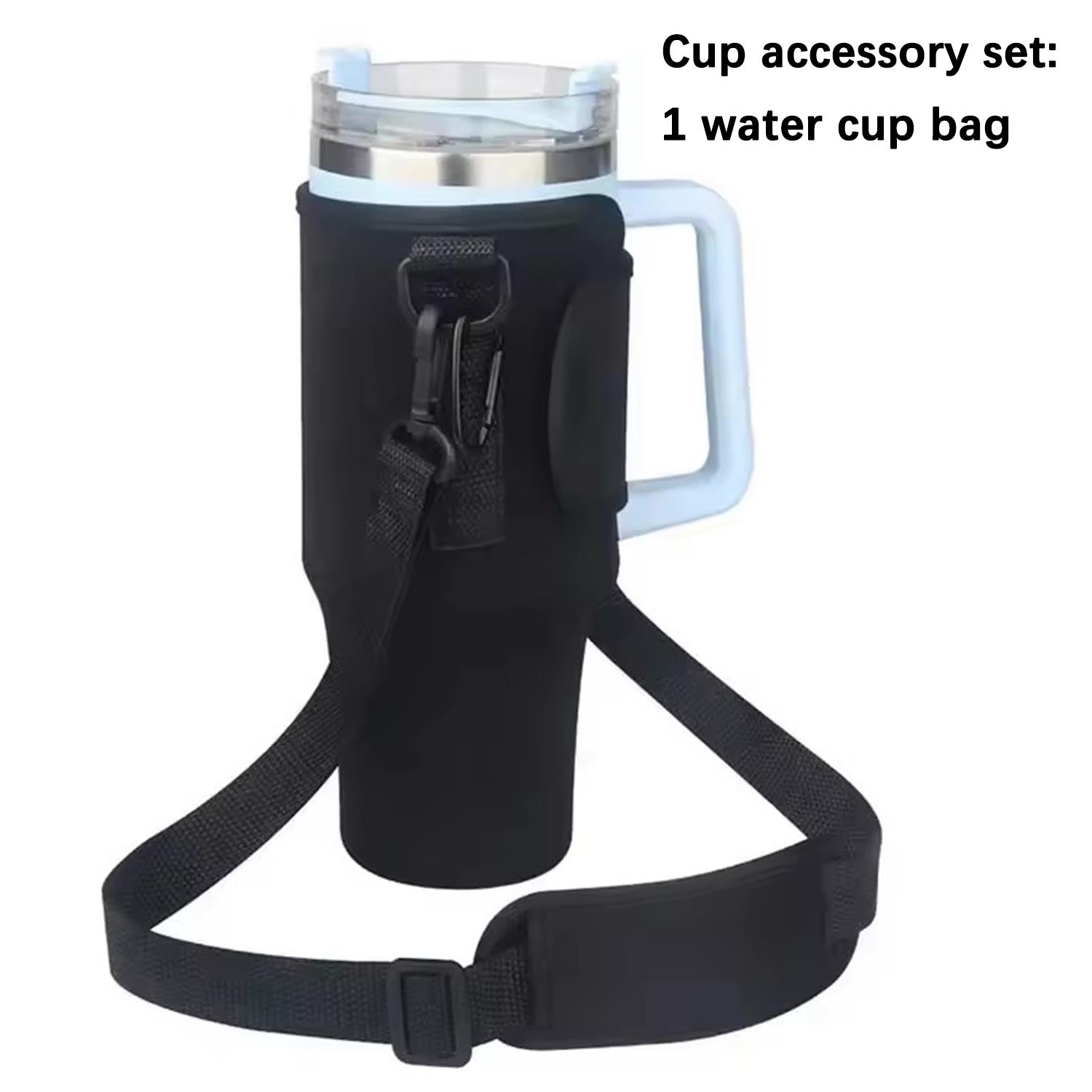 1PC Water Bottle Carrier Bag Compatible with LargeTumbler with Handle, Water Bottle Holder with Adjustable Shoulder Strap