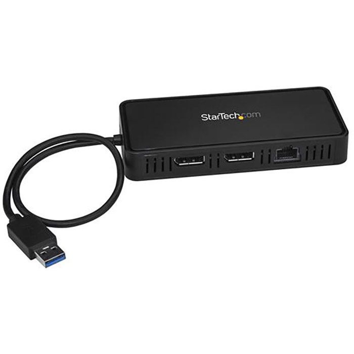 STARTECH Stație de andocare USB 3.0 cu afișaj dual DisplayPort 4K 60Hz pentru laptop - 2x DP 4K 60Hz sau 1x DP 5K 60Hz