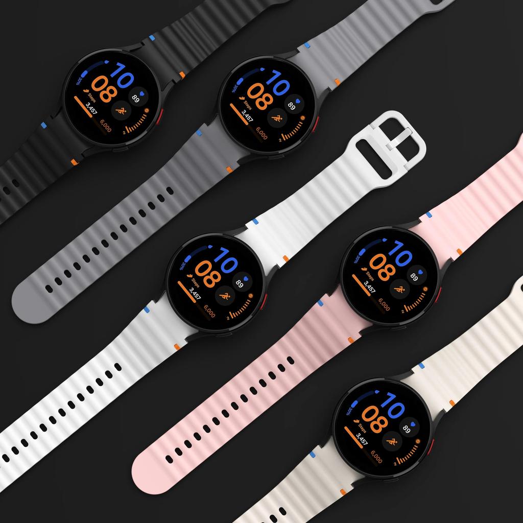 for Samsung Galaxy Watch 7 Band FE/5 Pro/6/4 Classic 44mm 40mm No Gap Sport Silicone Belt Bracelet Correa Galaxy Watch 7 Strap