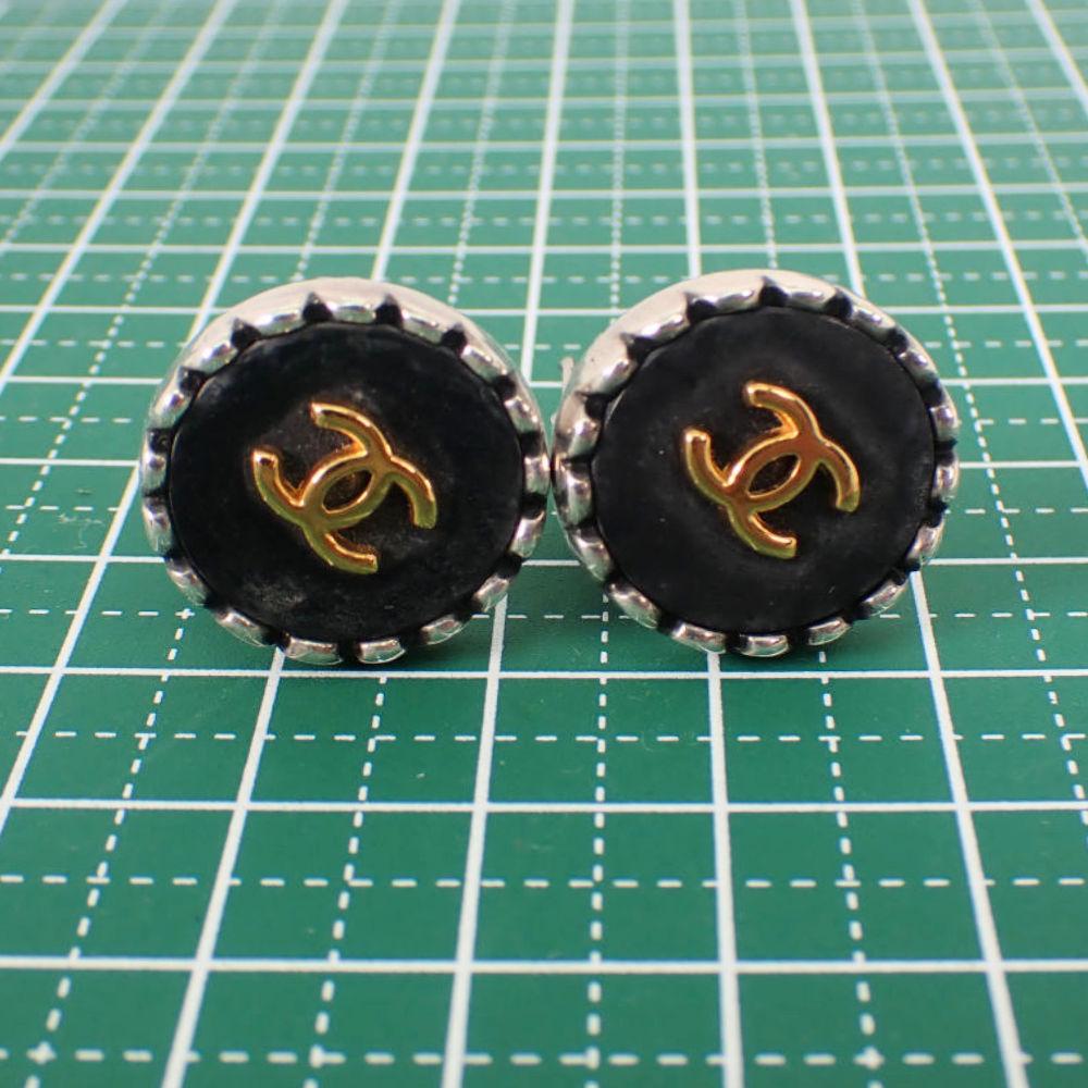 [Pre-owned] CHANEL Vintage Coco Mark Earrings/j2-2