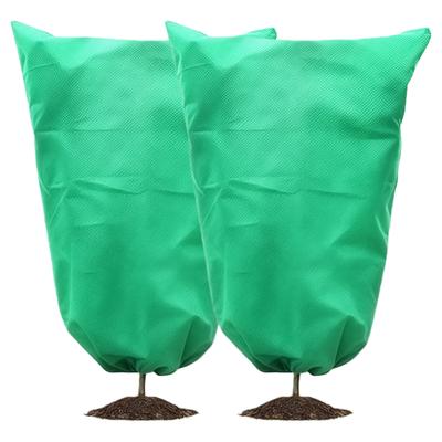 2 Pack Frost Plant Covers with Zipper Drawstring Tree Covers for Outdoor Plants Fruit Tree Potted