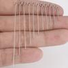 100pcs/Lot Real Gold Plated Stainless Steel  Eye Head Pins For Jewelry Making Supplies Nine Character Needle DIY Connectors Bulk