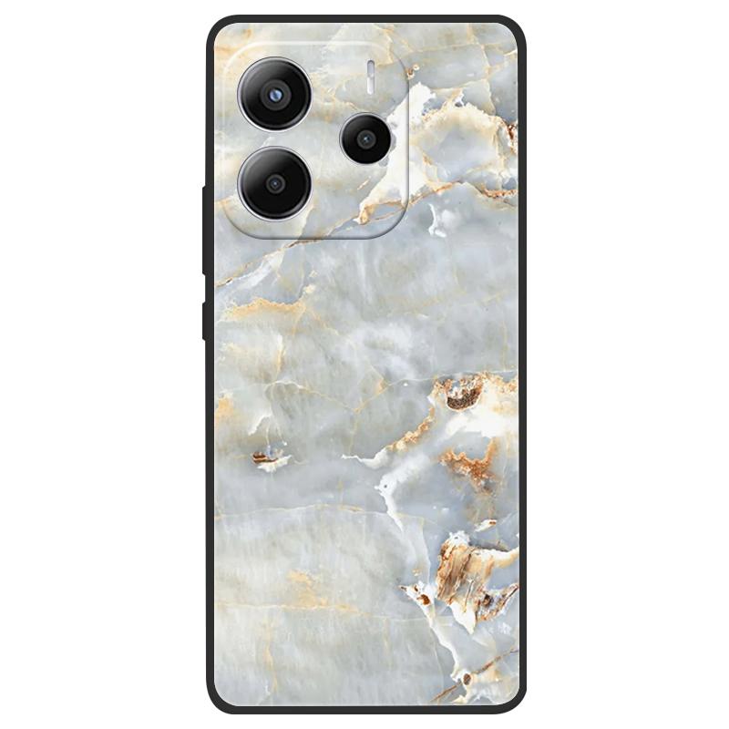 For Redmi Note 14 4G (Europe) Phone Case Marble Painting Pattern Soft Silicone Anti Drop Cover For Xiaomi Redmi Note14 4G Shell