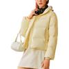 Fila Lifestyle Solid Color Warm Versatile Comfortable Down Jacket Women Outerwear Light-Dusty-Yellow F51W449904FYE
