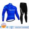 Bike Suit Tour De Italia Giro Winter Thermal Fleece Long Sleeve Cycling Jersey Set Bib Pants Ropa Ciclismo Bicycle Clothing MTB