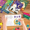 16/32/64PCS Ramadan Coloring Books Gold Moon Fillers DIY Painting Drawing Book Children's Gift Graffiti Book for Party Supplies