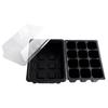 3Pcs/Set 12 Cell Seed Starter Kit Starting Plant Propagation Tray Dome Gardening