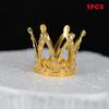 5Pcs Small Rhinestone Tiara Crown Cake Decoration Tiny Baby Crown Cake Topper For Flower Arrangements Birthday Wedding Decor