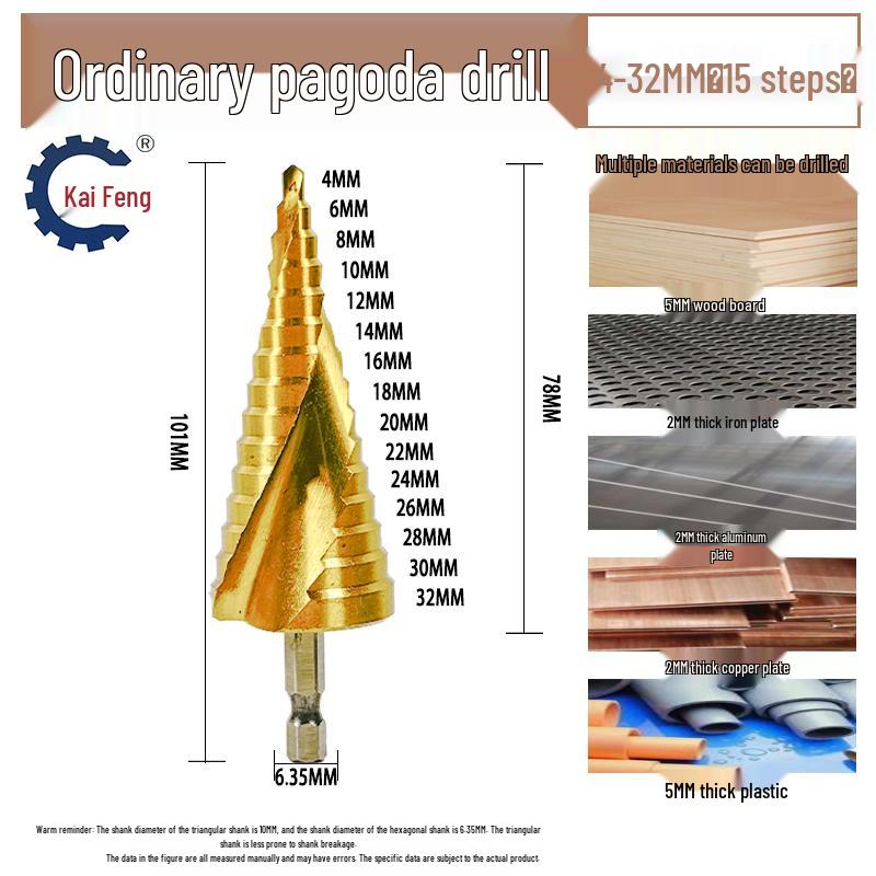 Stainless Steel Step Drill Bit for Metal & Aluminum