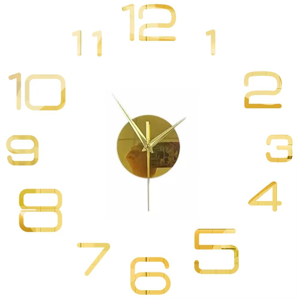 3D Wall Clock DIY Mirror Wall Stickers Home Decor Quartz Needle Watch Living Room Removable Art Decal Sticker Reloj De Pared Hot