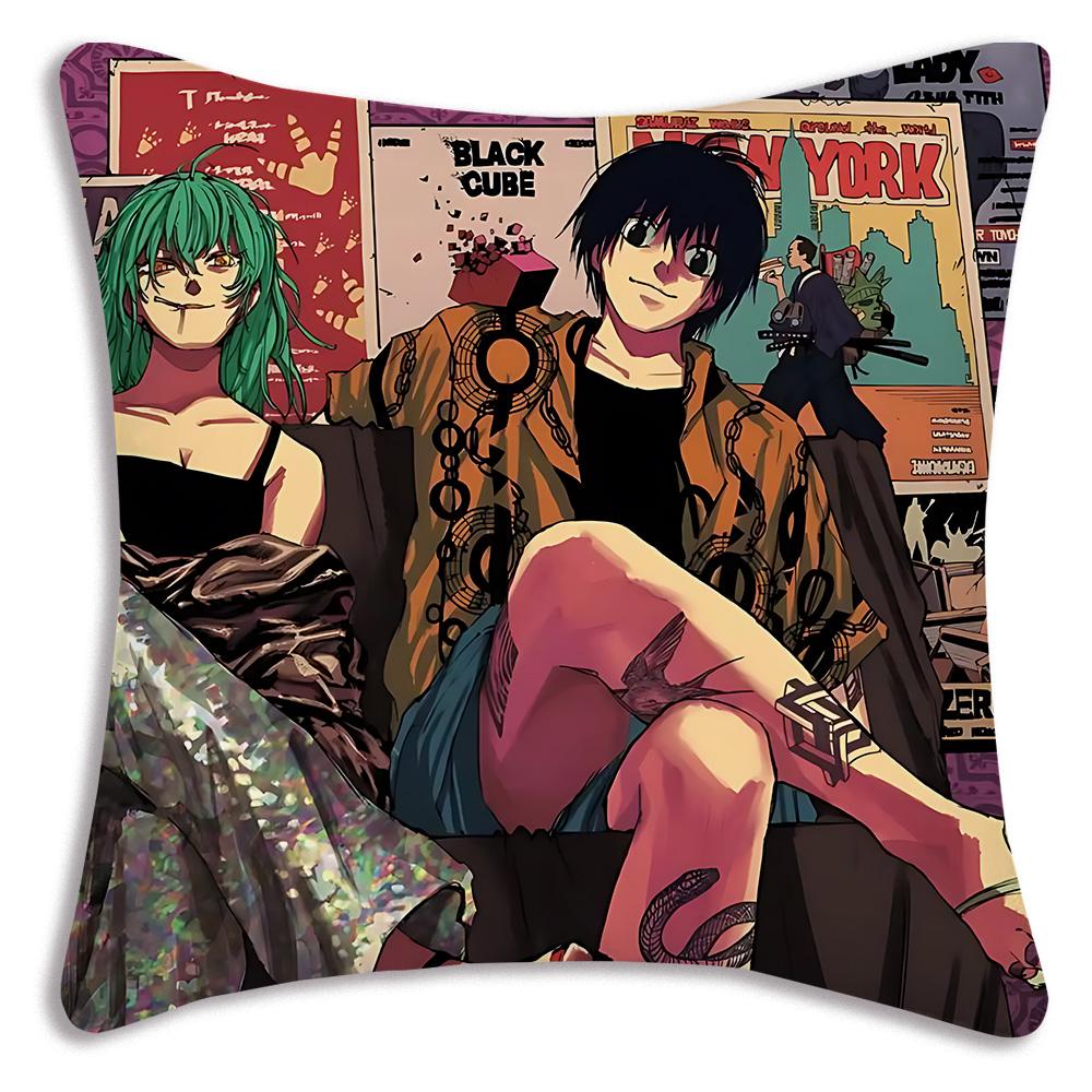 Anime Sakamotos Days Pillow Covers Cartoon Sofa Decorative Home Double-sided Printing Short Plush Cute Cushion Cover