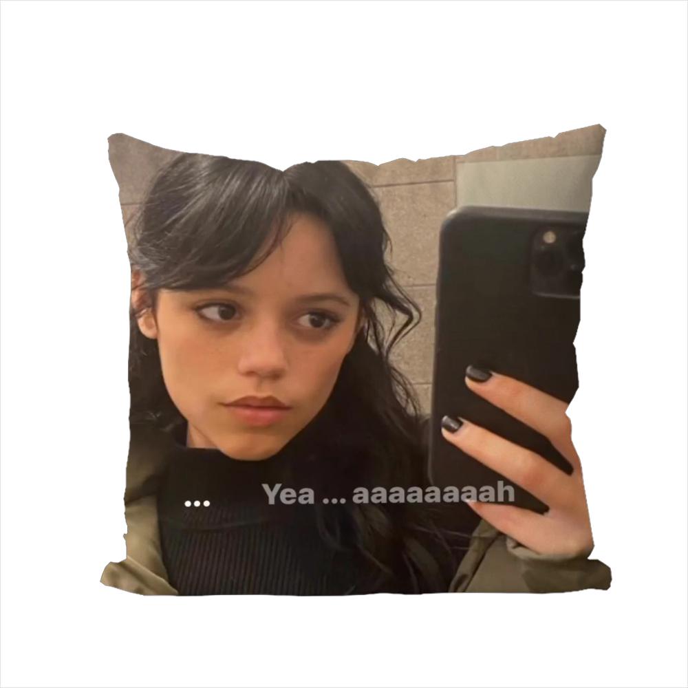Movie JJenna Ortega Pillow Case For Car Sofa Decorative Home Doublesided Print Plush Square Throw Pillow Cushion Cover