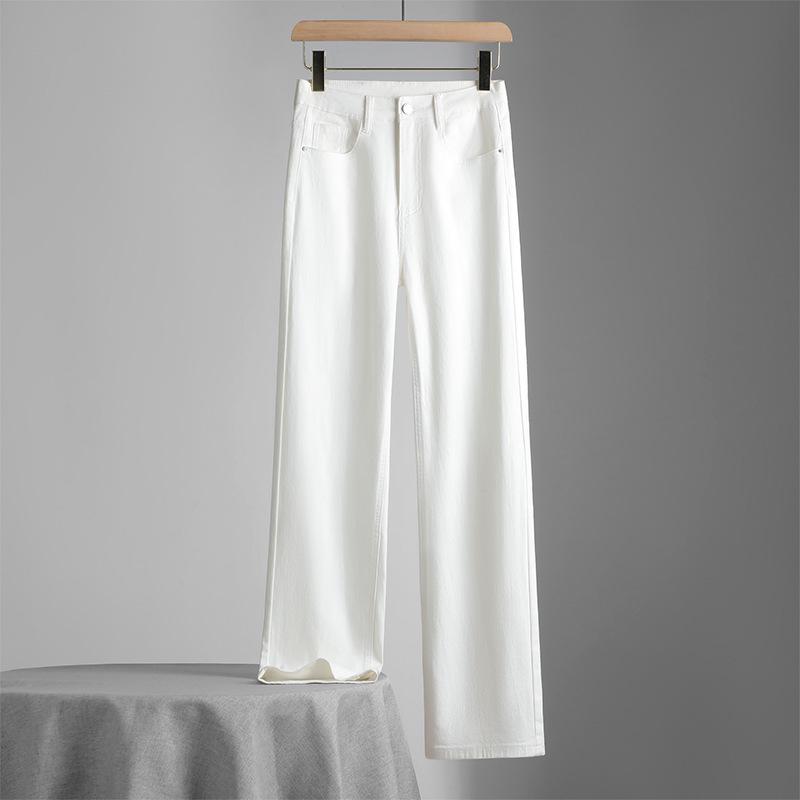 

Женские летние джинсы с высокой талией, облегающие, стрейч - от узких до широких штанин (Дополнительный) XL [116-125]