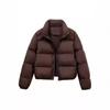 Womens Short Puffer Coat KENDALL Style Thick Warm Zip-Up Cotton Jacket Fashion Casual Outerwear