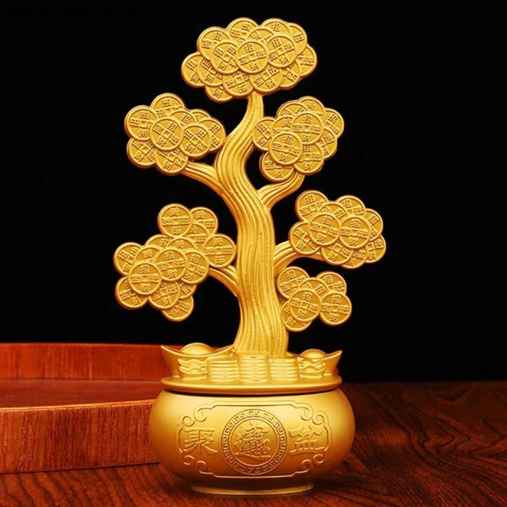 Creative Alloy Windmill Rotating Ornament Crafts Gold Good Luck Home Decor Artificial Lucky Auspicious Ornament Wealth Gathering
