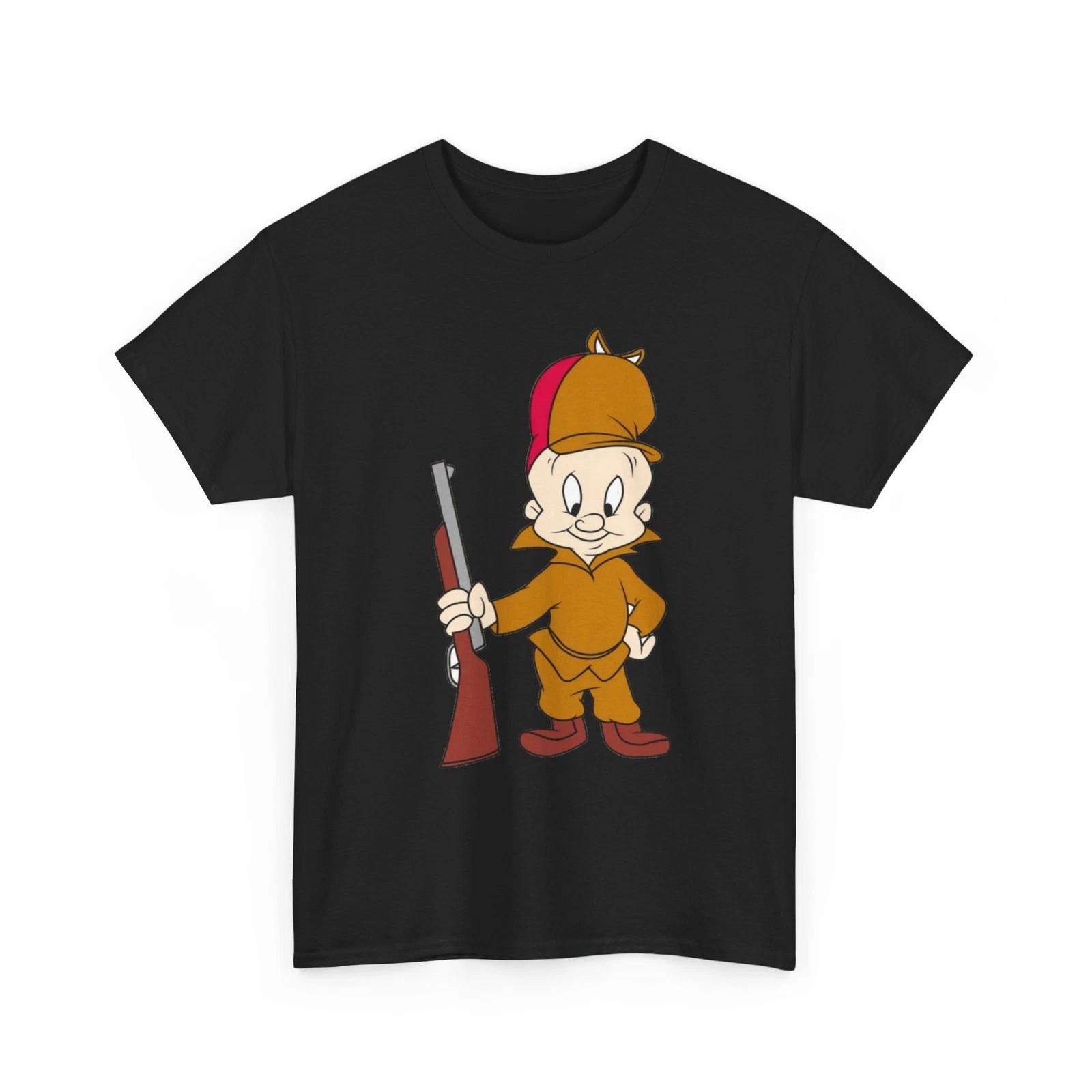 Elmer Fudd Printed T shirt Classic Cartoon Collectible Bugs Bunny Daffy Duck 3XL
