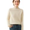 2024 Women's High Neck Cashmere Sweater: Thick, Loose, Solid Color Knit Pullover for Autumn/Winter