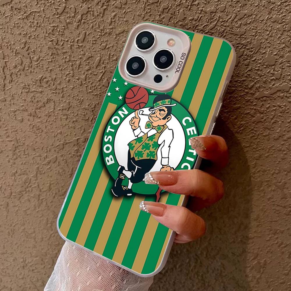B-BostonS LOGO C-Celtics Phone Case For IPhone 16 15 14 13 12 11 17 Pro MAX Plus Pro Matte Shockproof Cover