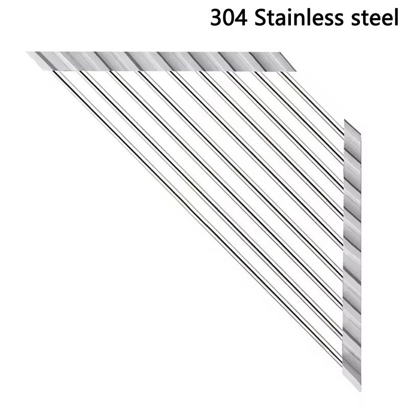 Roll Up Triangle Dish Drying Rack Kitchen Sink Organizer Corner Over The Sink Sponge Rag Holder Foldable Stainless Steel Drainer