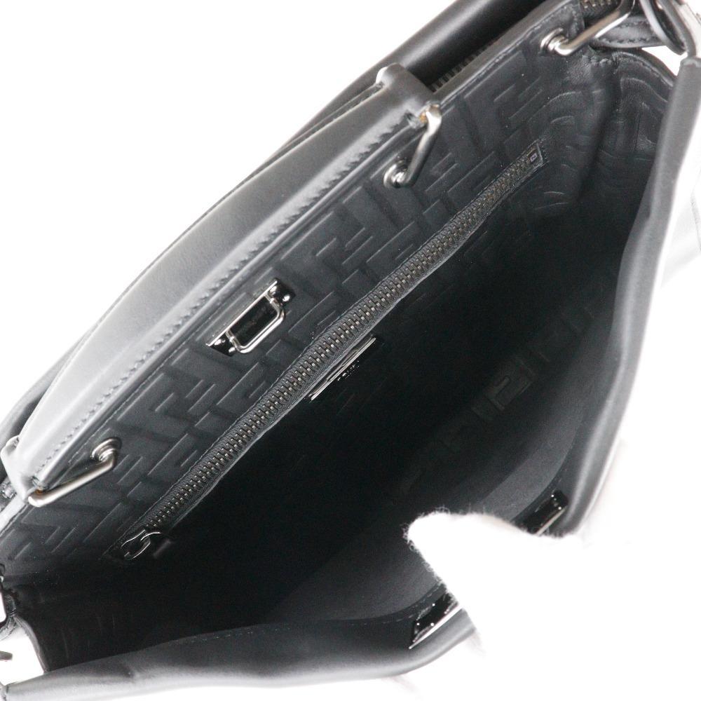 Fendi Peekaboo Business Bag Ceria 2WAYShoulder Black Calfskin Mens Used
