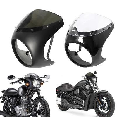 Kit de carénage de guidon de phare avant de 7 pouces, pare-brise universel pour Harley Sportster Bobber Touring