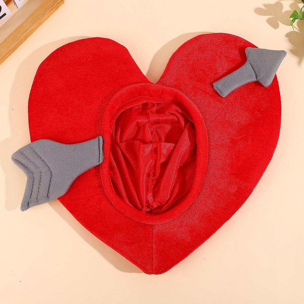 Valentine’s Day Cupid Heart Beanie – Cupid’s Arrow Costume – Fancy Dress Prop