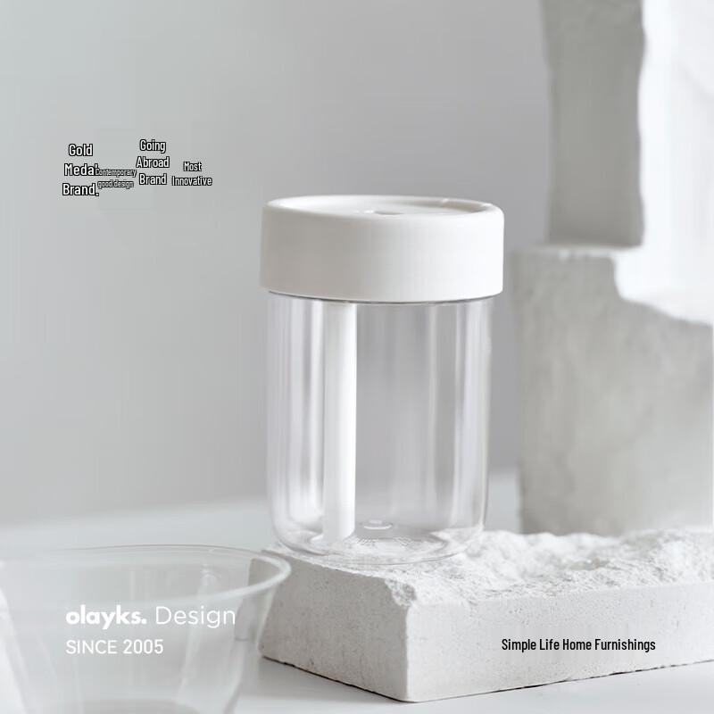 Ouleke 380ml Portable Glass Straw Sports Bottle