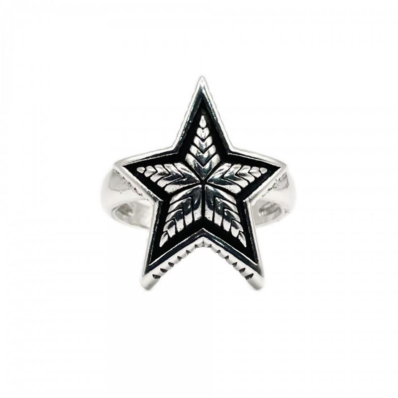 Adjustable Open Star Ring Men Women Vintage Rock Punk Geometric Copper Jewelry Adjustable Open Band