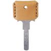 Solid Color Leather Keychain Crazy Horse Leather Key Case Retro Key Cover Cap  Key Decoration