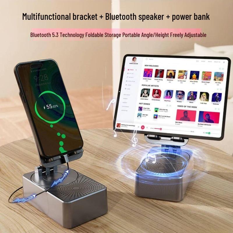 Endless Joy 3-in-1 Bluetooth Speaker: Desktop Stand, Charger, Music & Drama Playback