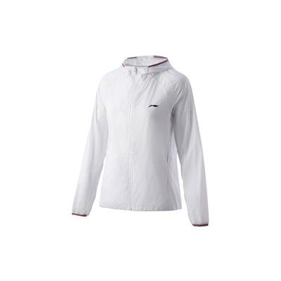 Li Ning Comprehensive Training Series Long Sleeve Hooded Slim Fit Lightweight Sports Jacket Women Jacket White AFDR126-1