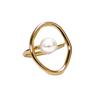 Fine Charming Creative Electroplating Faux Pearl Finger Ring Women