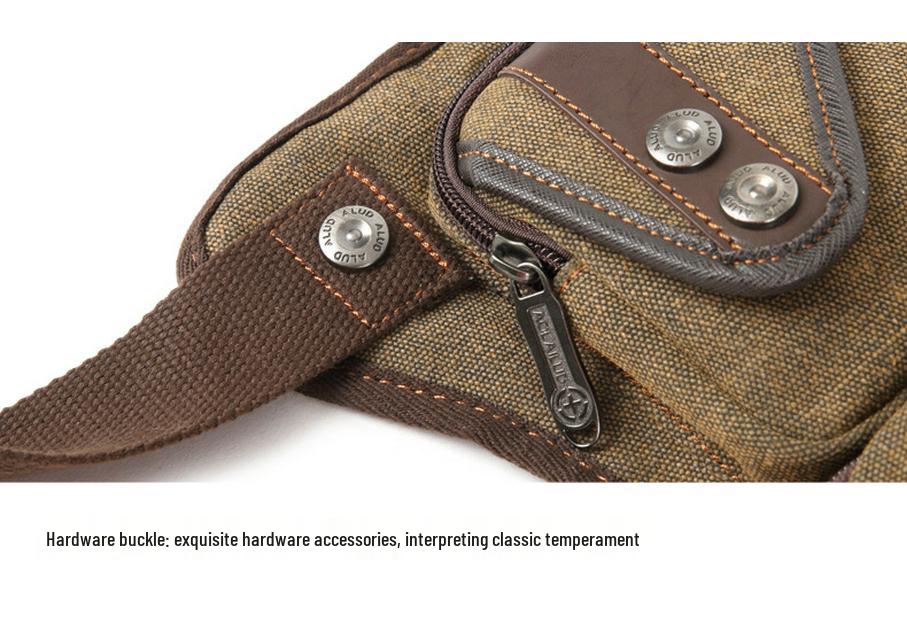 Men's Retro Outdoor Canvas Waist & Leg Bag - Versatile Crossbody and Shoulder Bag