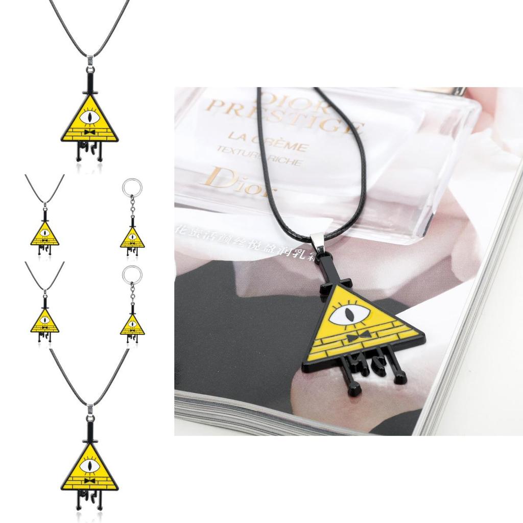 Gravity Falls Bill Pendant Chain In Alloy With Electroplated Finish For Cosplay And Daily Wear