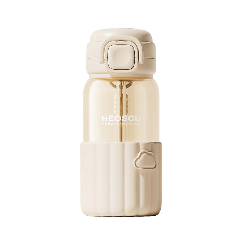 HEOSCU PPSU Dual-Drink Straw Water Bottle 650mL