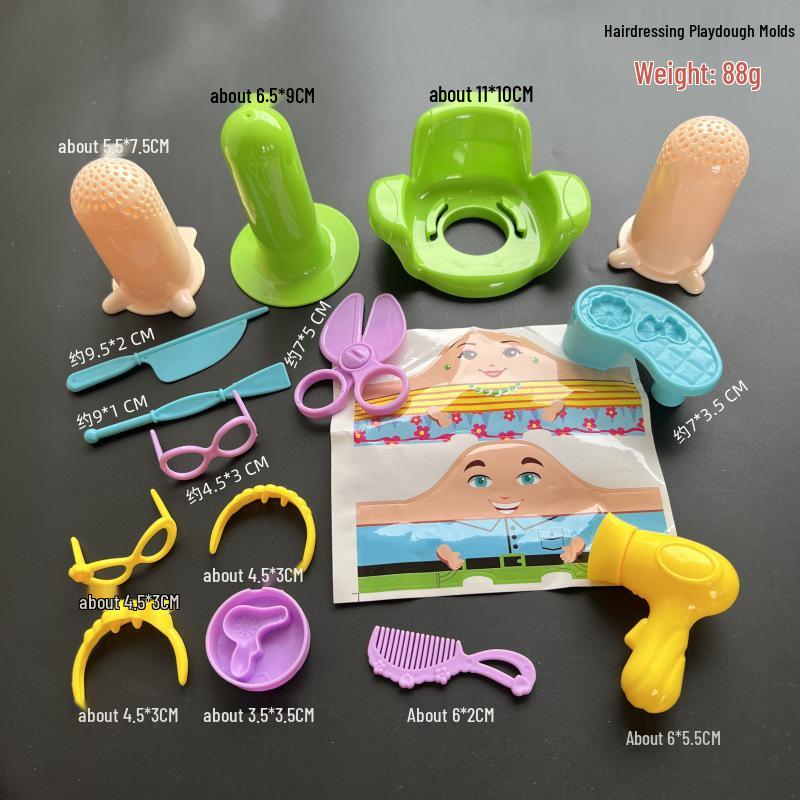 Children's DIY Color Clay Craft Kit: Includes Leather Clay, Glue Machine, Needle Cylinder, Noodle Maker, Dessert, Cake, and Bread Making Tools.