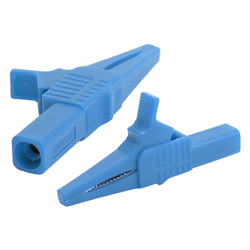 5pcs J.60039 Safety Test Clips Multifunction Safety Type Test Clamp with 4mm Socket for Electronic InstrumentsBlue
