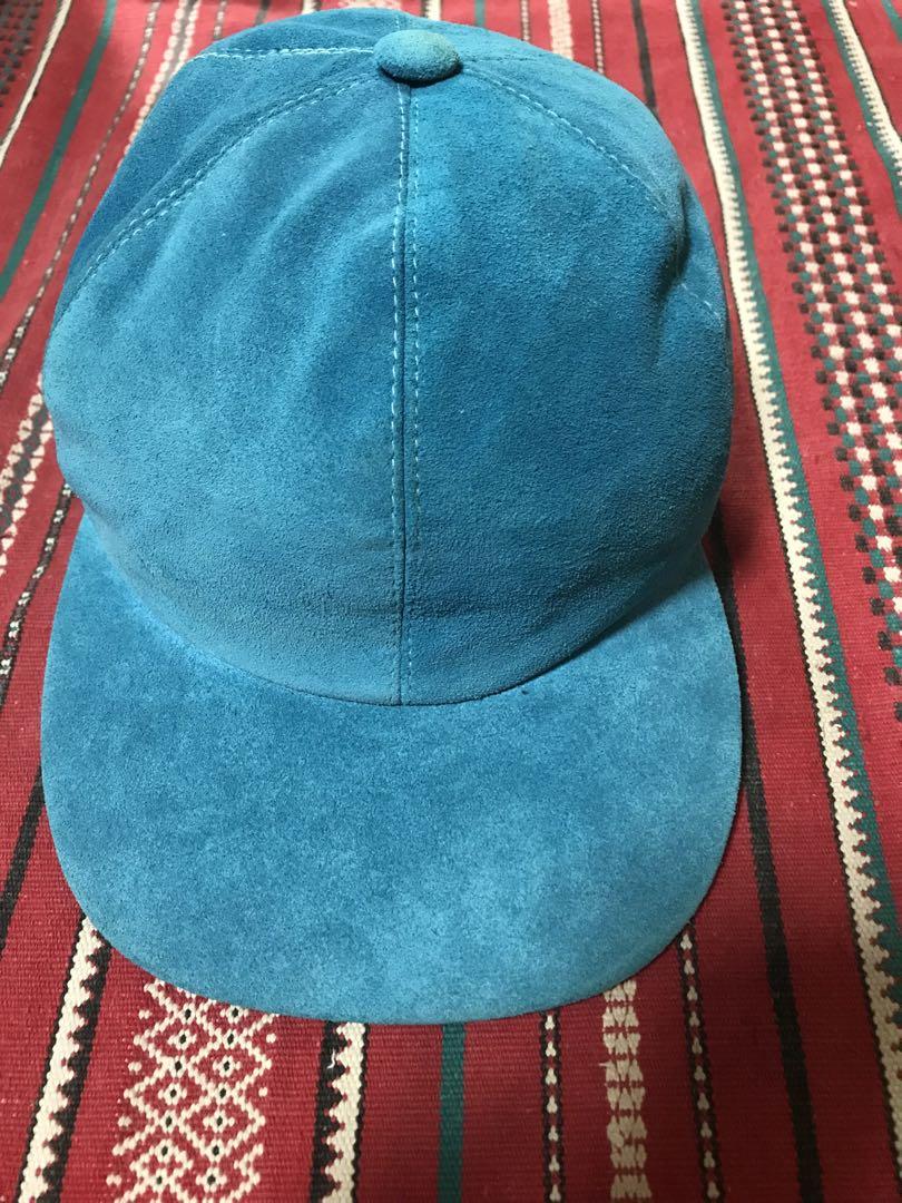 

[USED] Rare Vintage Italian Turquoise Suede Cap (Euro)