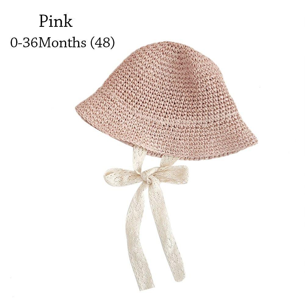 Summer Princess Casual Beach Hat Straw Cap Lace Baby Hat Panama Cap