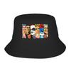 Black Characters Design Bucket Hat Summer FisherUnisex Hat Outdoor Sun Protection Fishing Hunting Cap Unisex Ladies Sun Hat