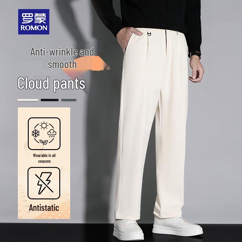 

ROMON Men s Anti-Wrinkle Casual Business Dress Pants 4XL