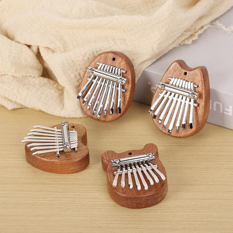 8-Tone Mini Thumb Kalimba: Solid Wood Portable Beginner Finger Piano