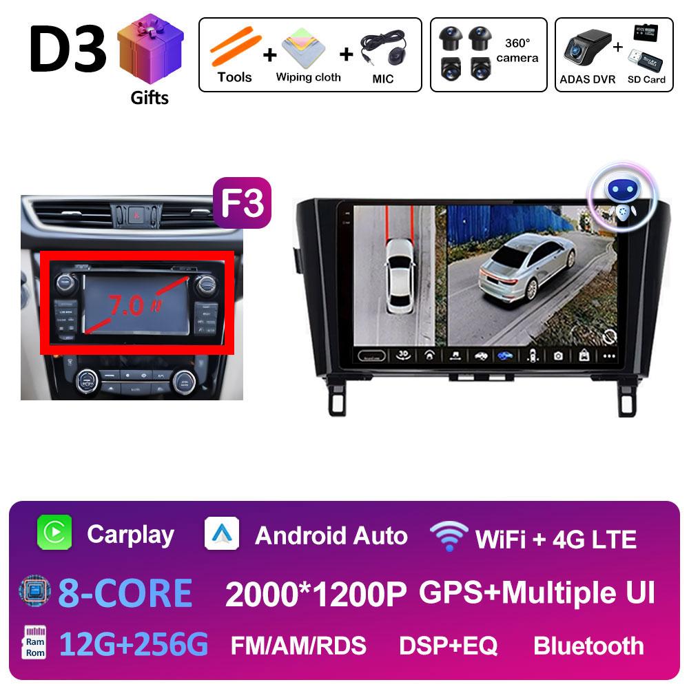 10.1 Inch Android 14 Car Video For Nissan Qashqai J11 X-Trail 3 T32 2013 2014 2015 2016 2017 Radio Player DSP Stereo Auto Tools