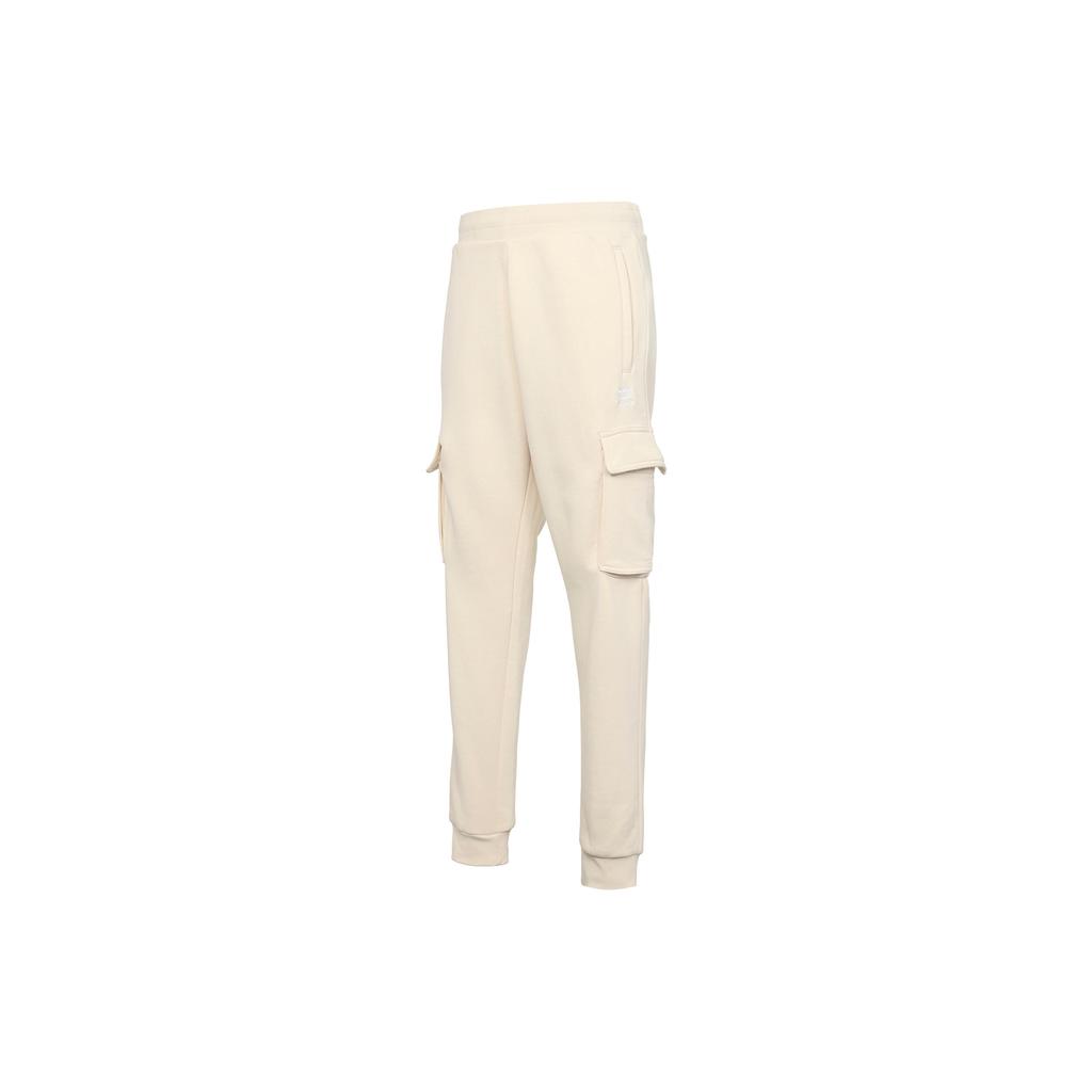 Adidas Originals Casual Pants Men's White Moderate Straight Fit Pants HE6991