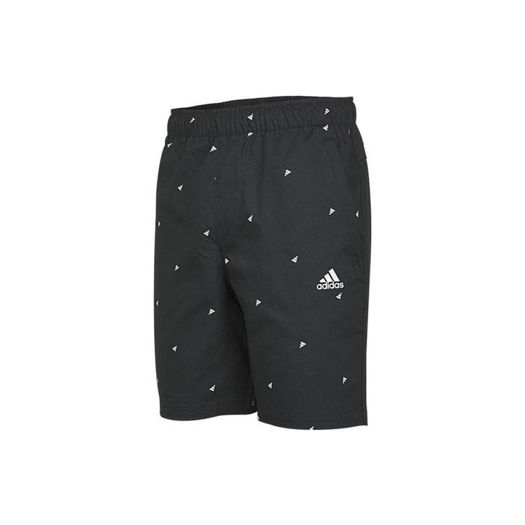 adidas Fi Short Aop Logo Printing Athleisure Casual Sports Shorts Black Men s GP0948 XS